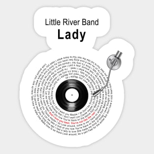 LADY LYRICS ILLUSTRATIONS Sticker